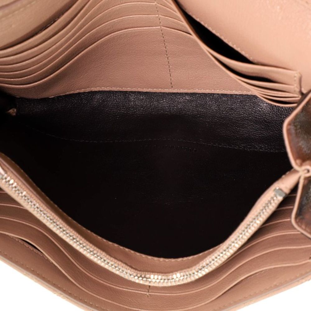 Saint Laurent Becky Chain Wallet Quilted Leather Neutral - Picture 7 of 8